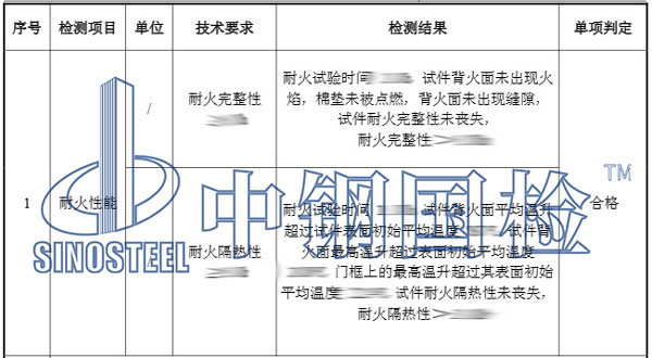 防火隔斷檢測項(xiàng)目結(jié)果