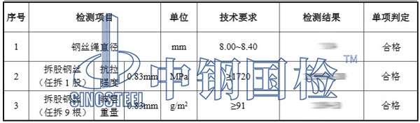 被動防護網檢測項目結果
